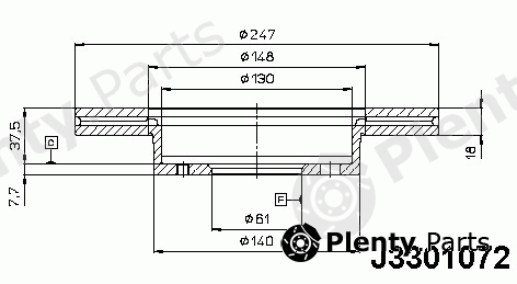  NIPPARTS part J3301072 Brake Disc