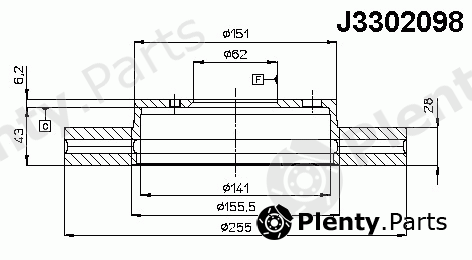  NIPPARTS part J3302098 Brake Disc