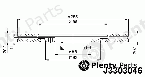  NIPPARTS part J3303046 Brake Disc