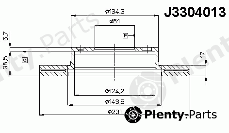  NIPPARTS part J3304013 Brake Disc
