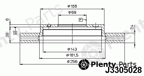  NIPPARTS part J3305028 Brake Disc