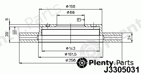  NIPPARTS part J3305031 Brake Disc