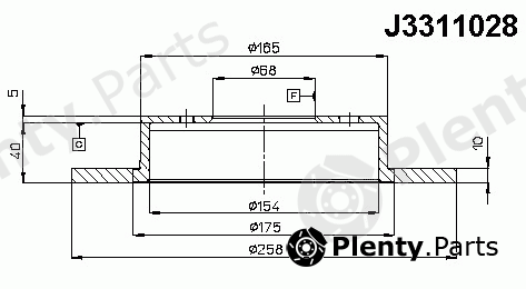  NIPPARTS part J3311028 Brake Disc