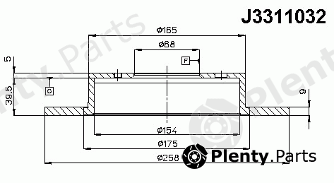  NIPPARTS part J3311032 Brake Disc
