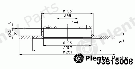  NIPPARTS part J3313008 Brake Disc
