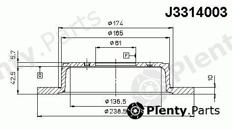  NIPPARTS part J3314003 Brake Disc