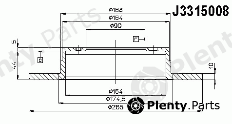  NIPPARTS part J3315008 Brake Disc