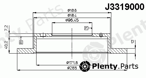  NIPPARTS part J3319000 Brake Disc