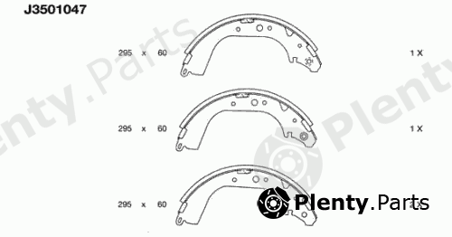  NIPPARTS part J3501047 Brake Shoe Set