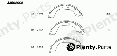  NIPPARTS part J3502005 Brake Shoe Set