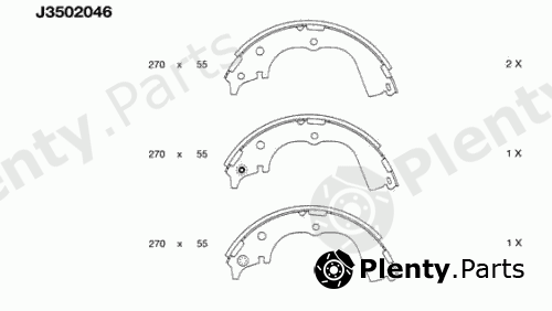 NIPPARTS part J3502046 Brake Shoe Set