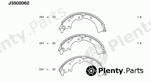  NIPPARTS part J3502062 Brake Shoe Set