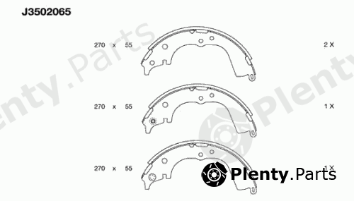  NIPPARTS part J3502065 Brake Shoe Set