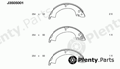  NIPPARTS part J3505001 Brake Shoe Set