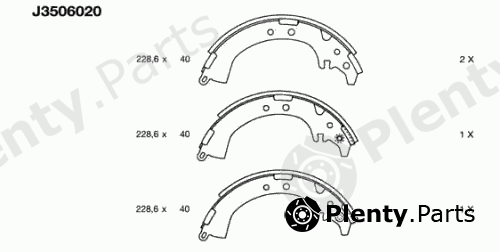  NIPPARTS part J3506020 Brake Shoe Set