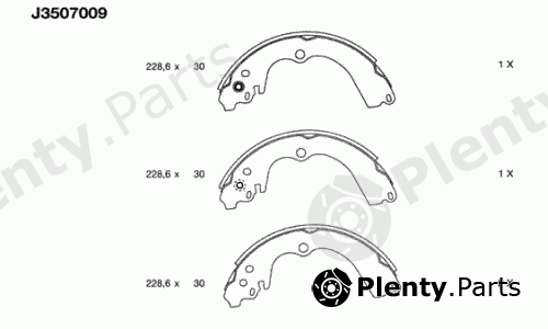  NIPPARTS part J3507009 Brake Shoe Set