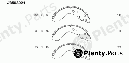  NIPPARTS part J3508021 Brake Shoe Set