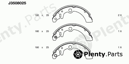  NIPPARTS part J3508025 Brake Shoe Set
