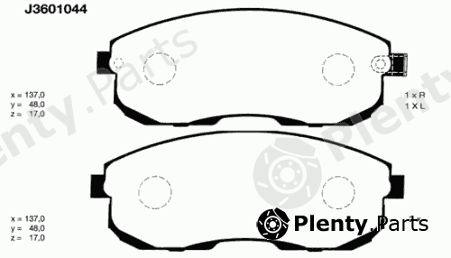  NIPPARTS part J3601044 Brake Pad Set, disc brake