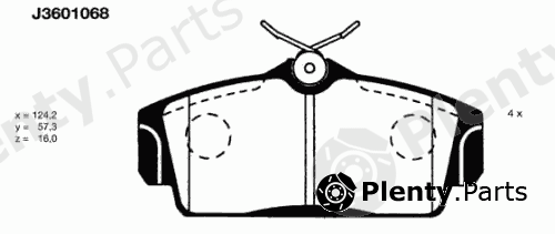  NIPPARTS part J3601068 Brake Pad Set, disc brake
