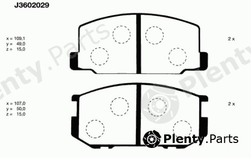  NIPPARTS part J3602029 Brake Pad Set, disc brake