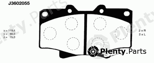  NIPPARTS part J3602055 Brake Pad Set, disc brake