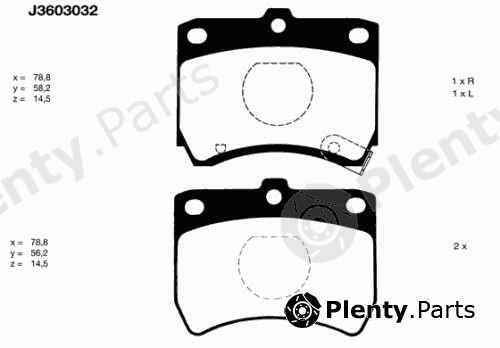  NIPPARTS part J3603032 Brake Pad Set, disc brake