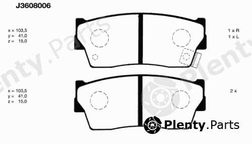  NIPPARTS part J3608006 Brake Pad Set, disc brake