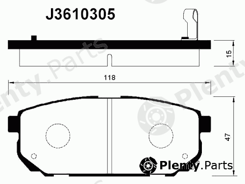  NIPPARTS part J3610305 Brake Pad Set, disc brake