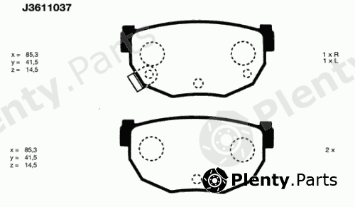  NIPPARTS part J3611037 Brake Pad Set, disc brake