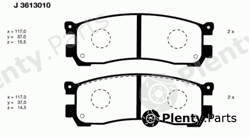  NIPPARTS part J3613010 Brake Pad Set, disc brake