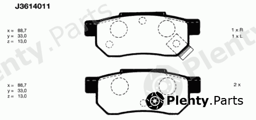  NIPPARTS part J3614011 Brake Pad Set, disc brake