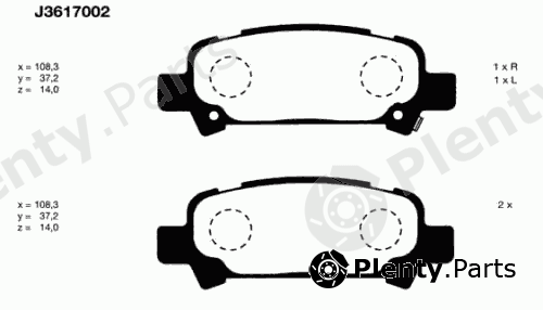  NIPPARTS part J3617002 Brake Pad Set, disc brake