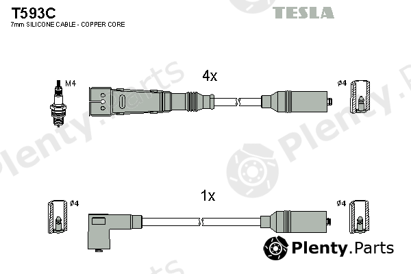  TESLA part T593C Ignition Cable Kit