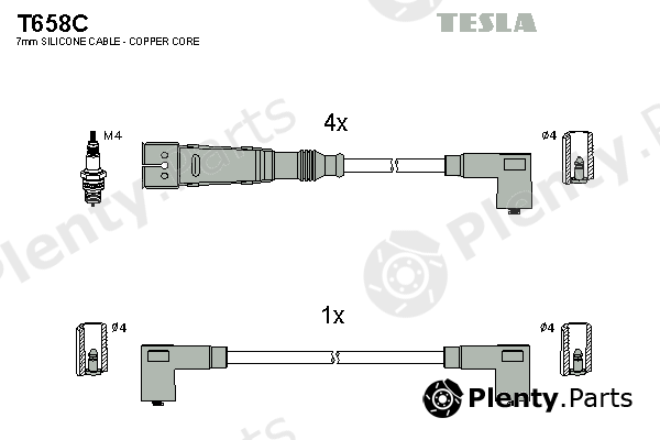  TESLA part T658C Ignition Cable Kit