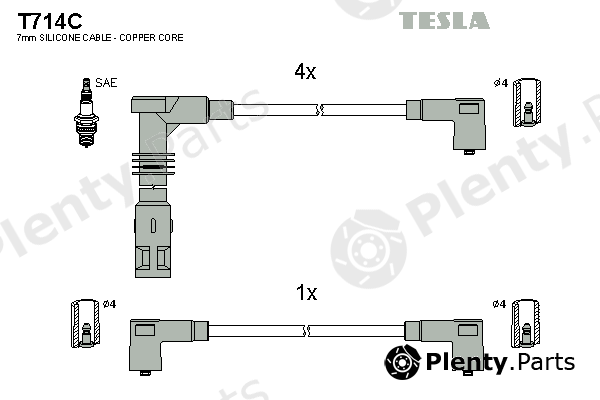  TESLA part T714C Ignition Cable Kit