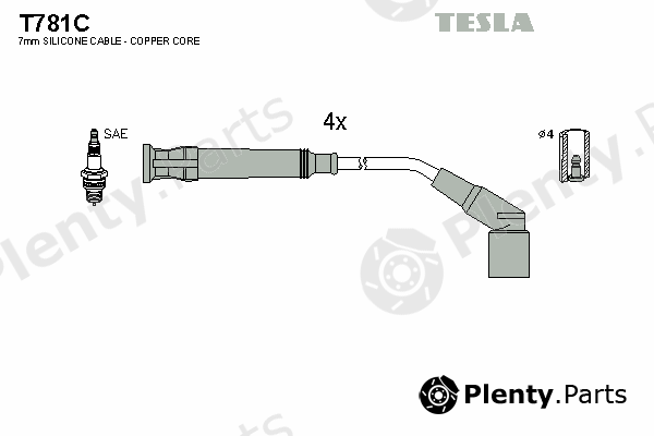  TESLA part T781C Ignition Cable Kit