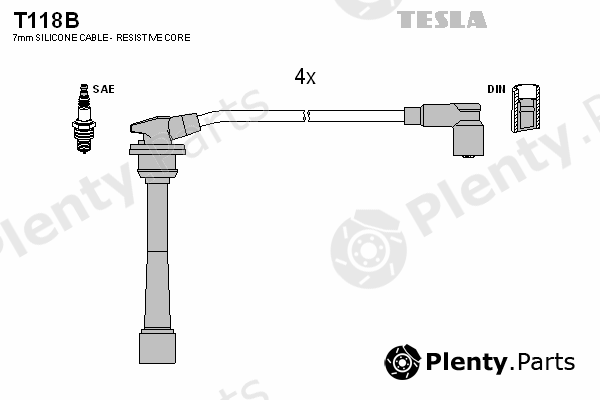  TESLA part T118B Ignition Cable Kit