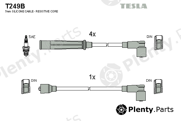  TESLA part T249B Ignition Cable Kit