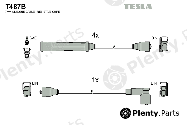  TESLA part T487B Ignition Cable Kit