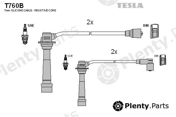  TESLA part T760B Ignition Cable Kit