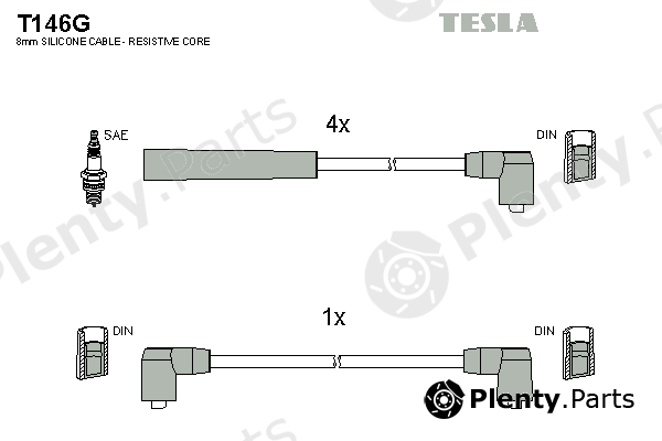  TESLA part T146G Ignition Cable Kit