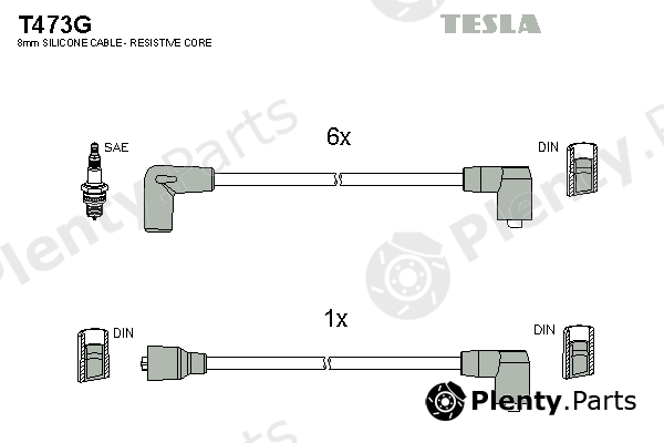  TESLA part T473G Ignition Cable Kit