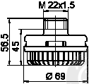  WABCO part 4324070600 Silencer, compressed-air system