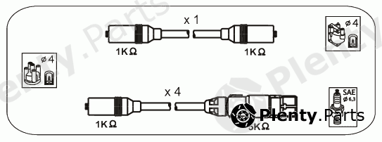  JANMOR part ABM75 Ignition Cable Kit