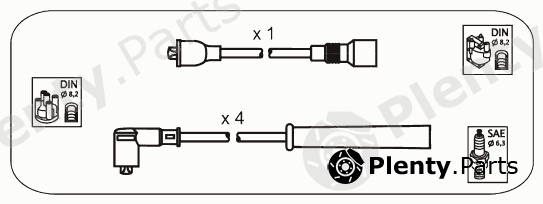  JANMOR part JP341 Ignition Cable Kit