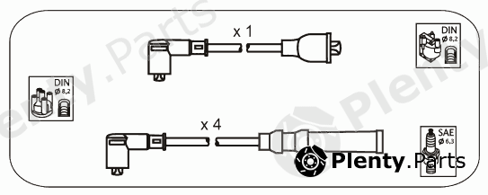  JANMOR part JP349 Ignition Cable Kit