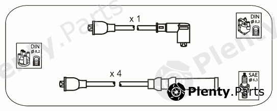  JANMOR part JP350 Ignition Cable Kit