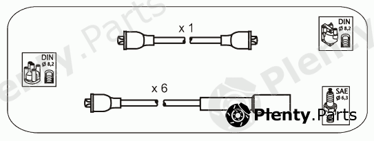  JANMOR part JP357 Ignition Cable Kit