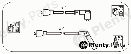  JANMOR part JP358 Ignition Cable Kit